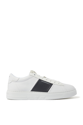 Paneled Leather Sneakers